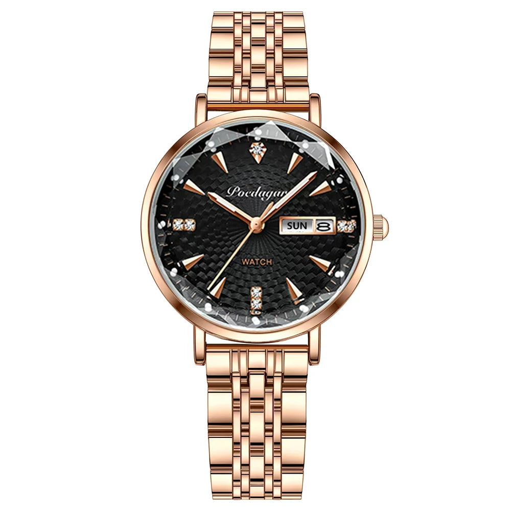 POEDAGAR  Women      Wristwatch Bracelet Simple Rose Gold   Ladies Watches
