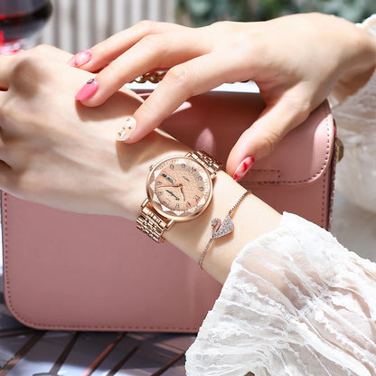 POEDAGAR  Women      Wristwatch Bracelet Simple Rose Gold   Ladies Watches