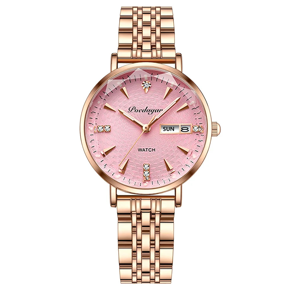 POEDAGAR  Women      Wristwatch Bracelet Simple Rose Gold   Ladies Watches