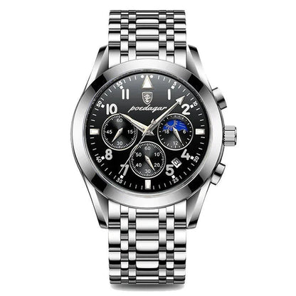 POEDAGAR Men Watches 2021   Leather   Top Brand  Mens Quartz Wristwatch Relogio Masculino