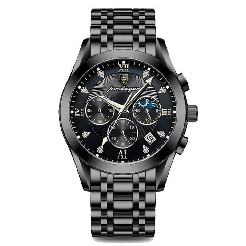 POEDAGAR Men Watches 2021   Leather   Top Brand  Mens Quartz Wristwatch Relogio Masculino