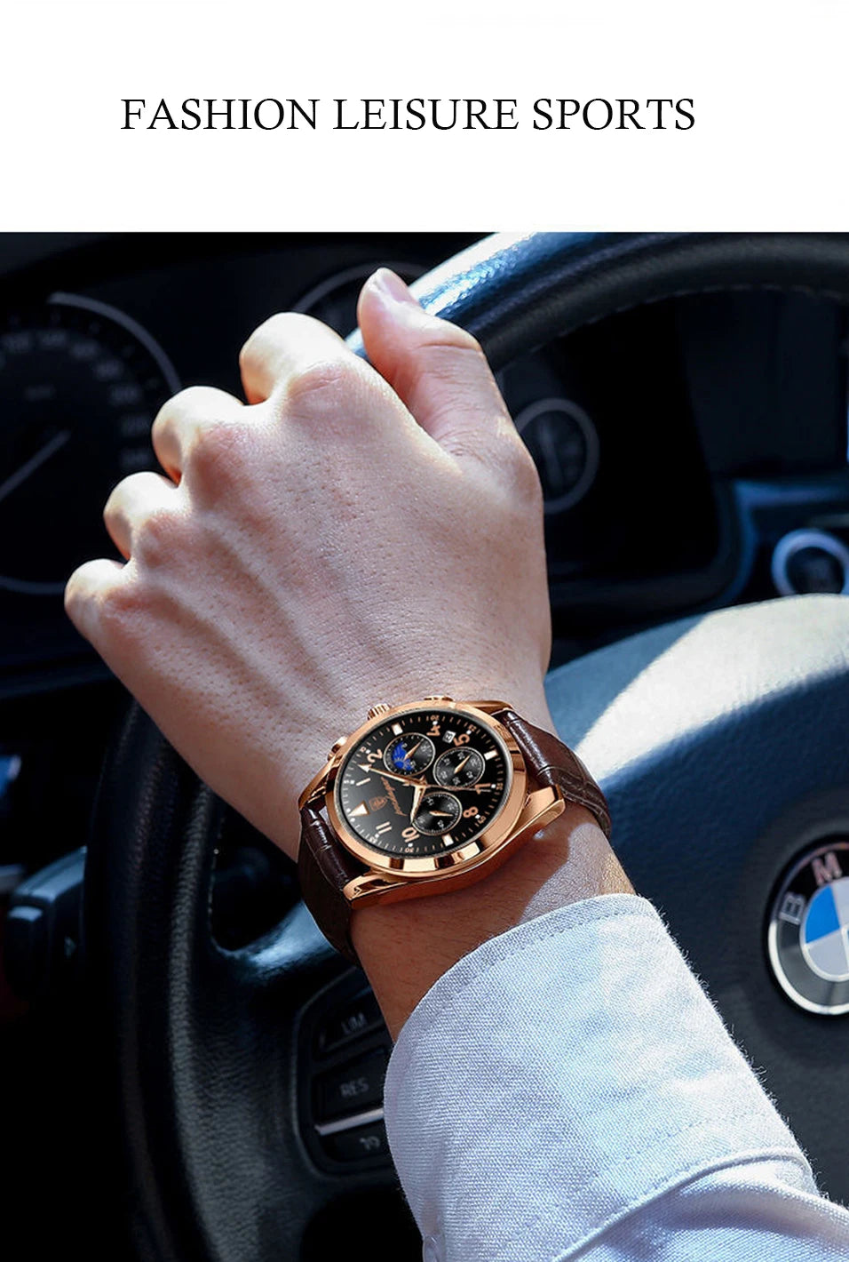 POEDAGAR Men Watches 2021   Leather   Top Brand  Mens Quartz Wristwatch Relogio Masculino