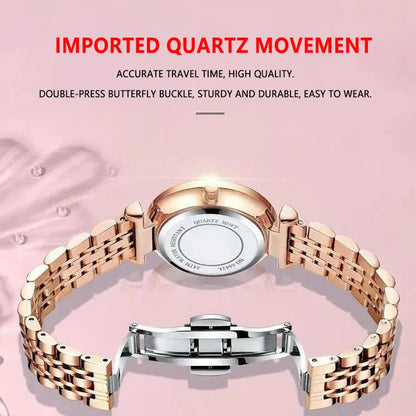 POEDAGAR  Women      Wristwatch Bracelet Simple Rose Gold   Ladies Watches