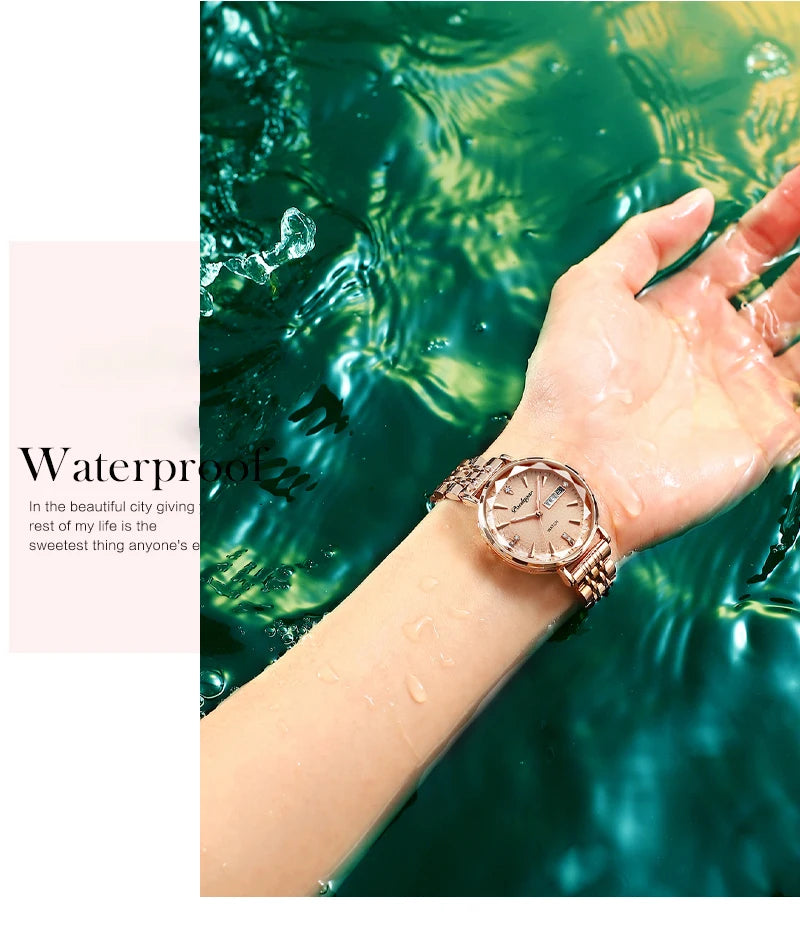 POEDAGAR  Women      Wristwatch Bracelet Simple Rose Gold   Ladies Watches