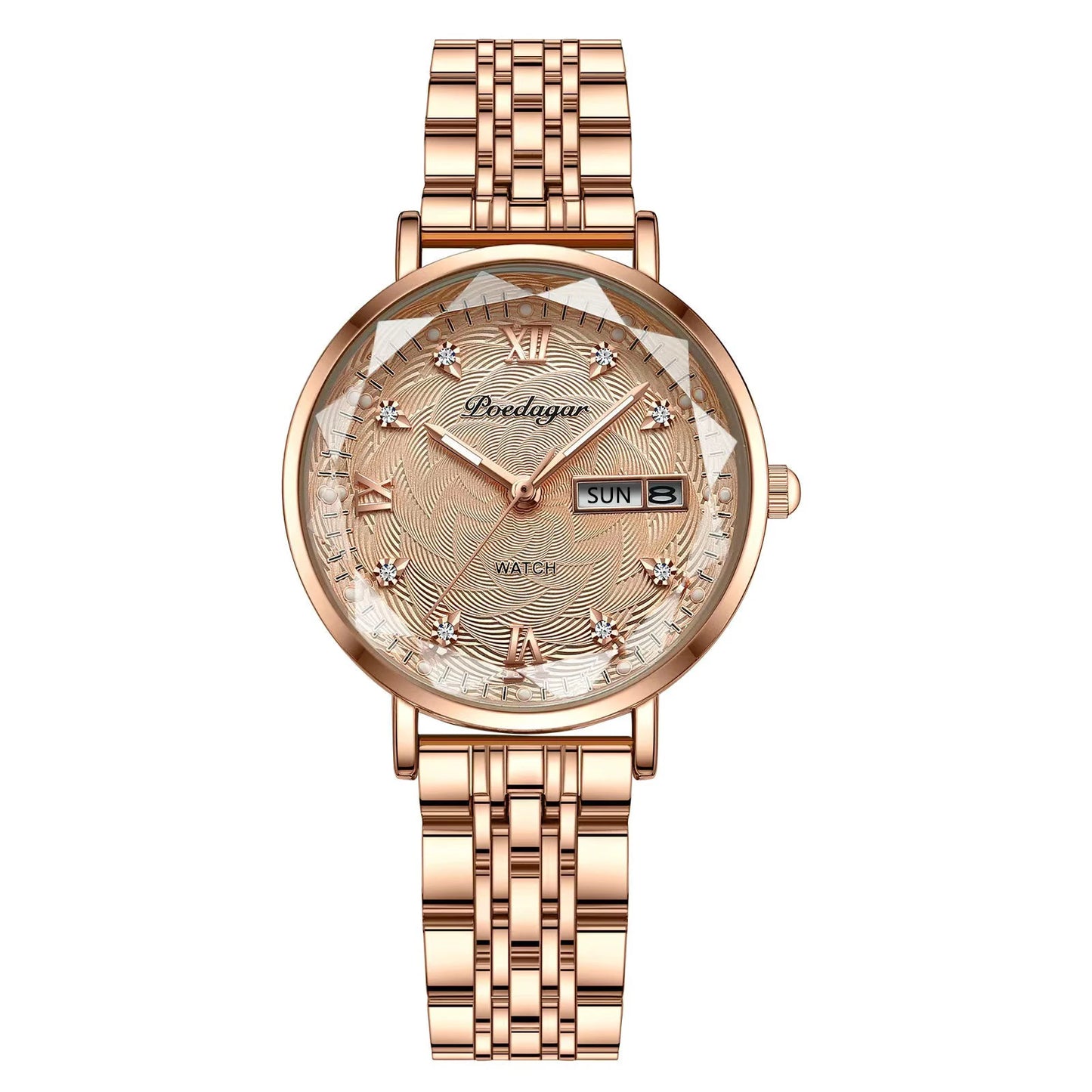POEDAGAR  Women      Wristwatch Bracelet Simple Rose Gold   Ladies Watches