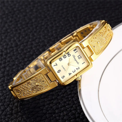 Gold   Women Bracelet Watches  Woman  Casual Dress Ladies    Relogio Feminino