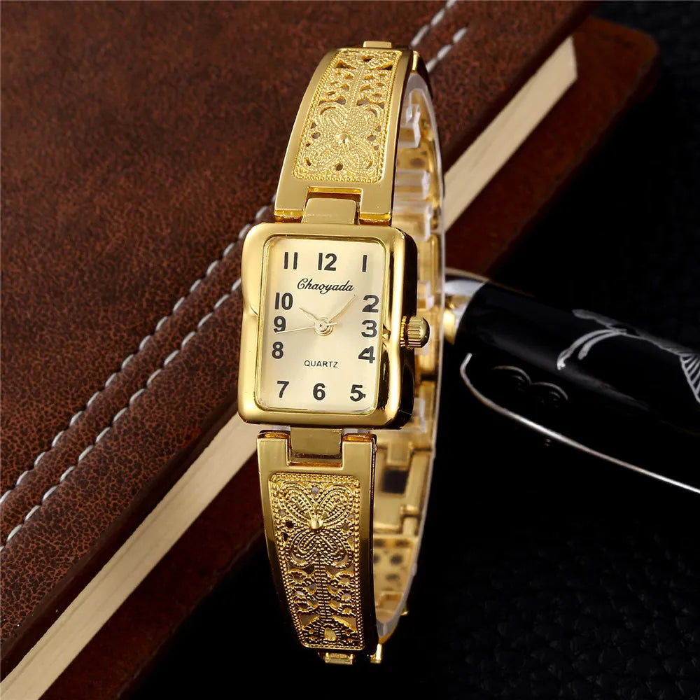 Gold   Women Bracelet Watches  Woman  Casual Dress Ladies    Relogio Feminino