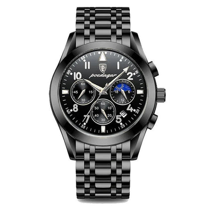 POEDAGAR Men Watches 2021   Leather   Top Brand  Mens Quartz Wristwatch Relogio Masculino