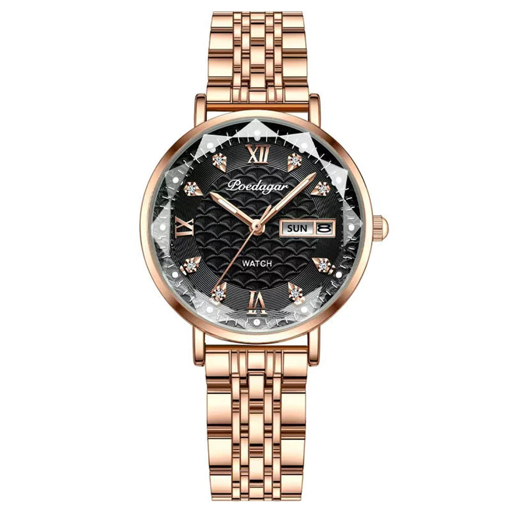 POEDAGAR  Women      Wristwatch Bracelet Simple Rose Gold   Ladies Watches