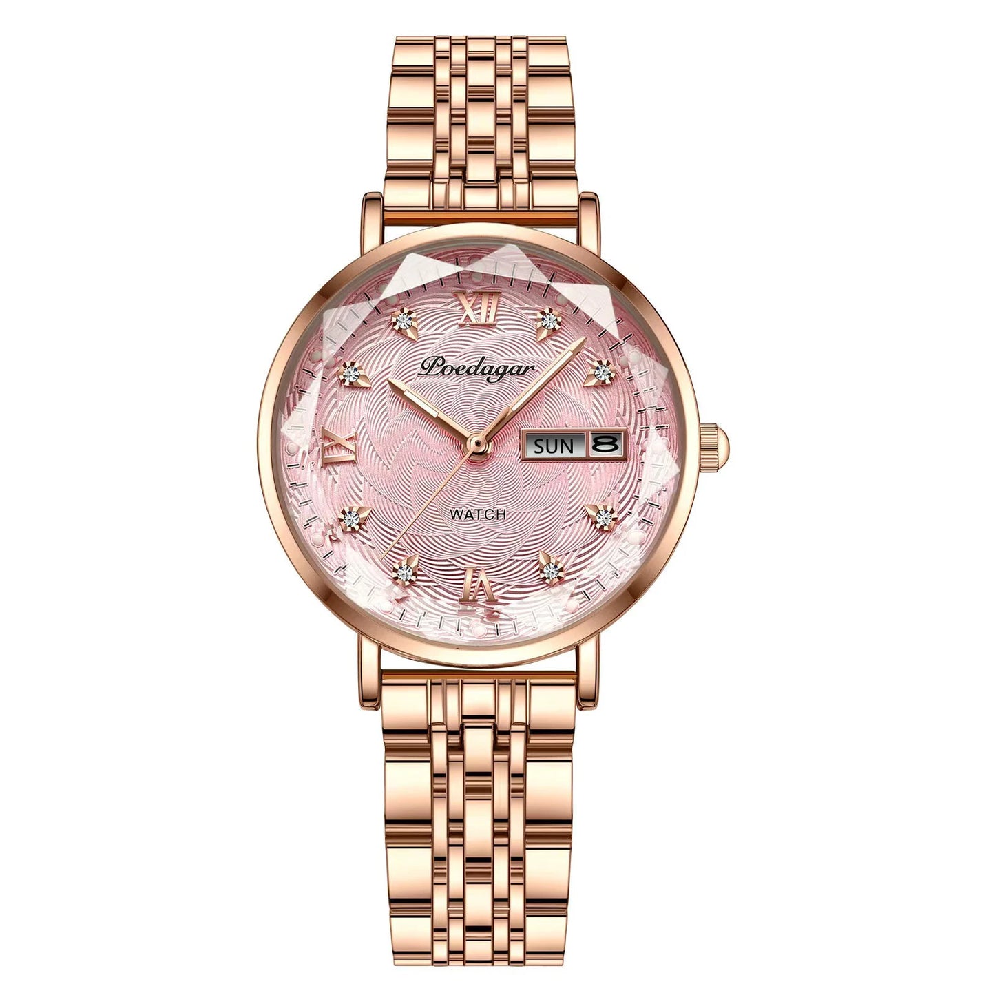 POEDAGAR  Women      Wristwatch Bracelet Simple Rose Gold   Ladies Watches