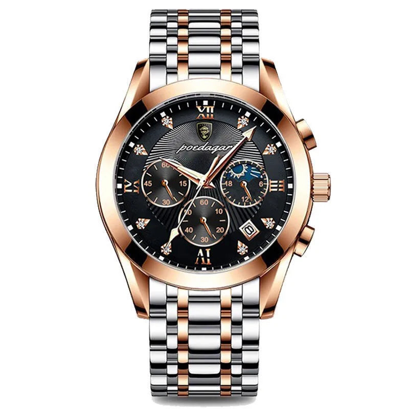 POEDAGAR Men Watches 2021   Leather   Top Brand  Mens Quartz Wristwatch Relogio Masculino