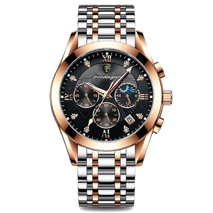 POEDAGAR Men Watches 2021   Leather   Top Brand  Mens Quartz Wristwatch Relogio Masculino