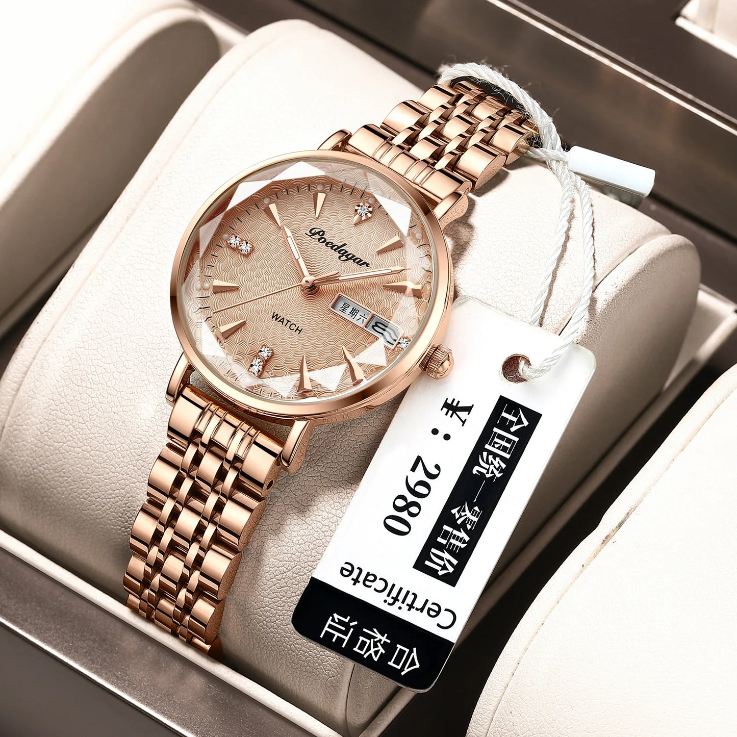 POEDAGAR  Women      Wristwatch Bracelet Simple Rose Gold   Ladies Watches