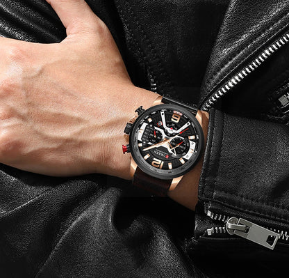 CURREN Casual Sport Watches for Men Top Brand  Military Leather Wrist  Man    Wristwatch