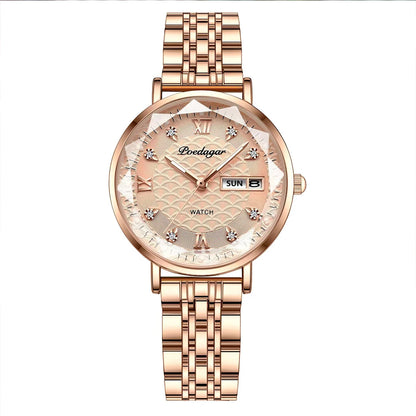 POEDAGAR  Women      Wristwatch Bracelet Simple Rose Gold   Ladies Watches
