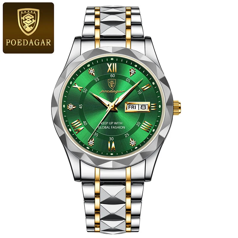 POEDAGAR Brand    Men Sport   Quartz Man   Strap  Calendar   Relógio