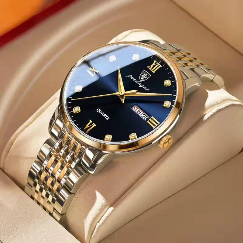 POEDAGAR   Men Quartz Wristwatch   Brand  Sport  Mens Watches Calendar Gifts Clocks