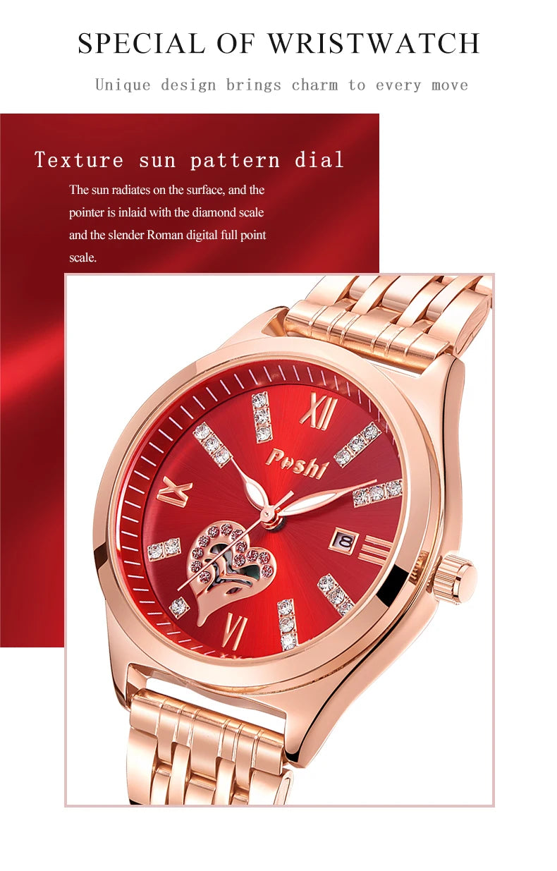 POSHI Women Watches     Ladies Wristwatch  Quarzt  Girlfriend Gift Relogio Feminino