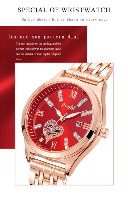 POSHI Women Watches     Ladies Wristwatch  Quarzt  Girlfriend Gift Relogio Feminino