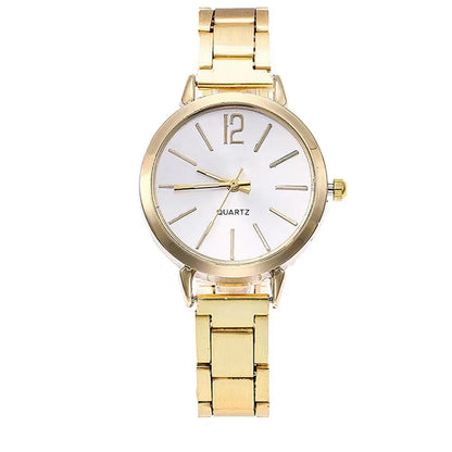 for Women Simple Round Dial   Gold Bracelet Quartz Wristwatch Students Ladies Watches Reloj Mujer
