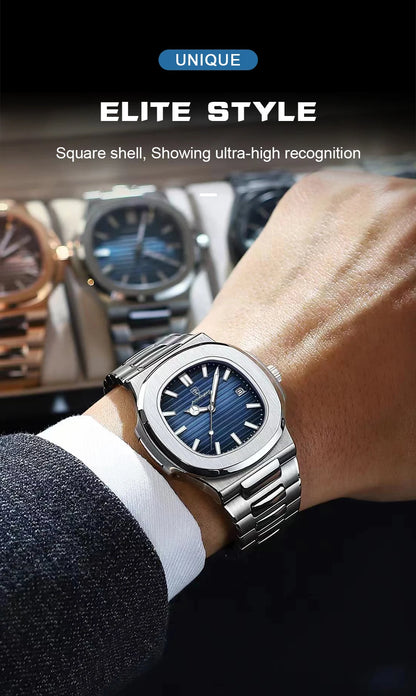 POEDAGAR           Square Quartz Men  reloj hombre