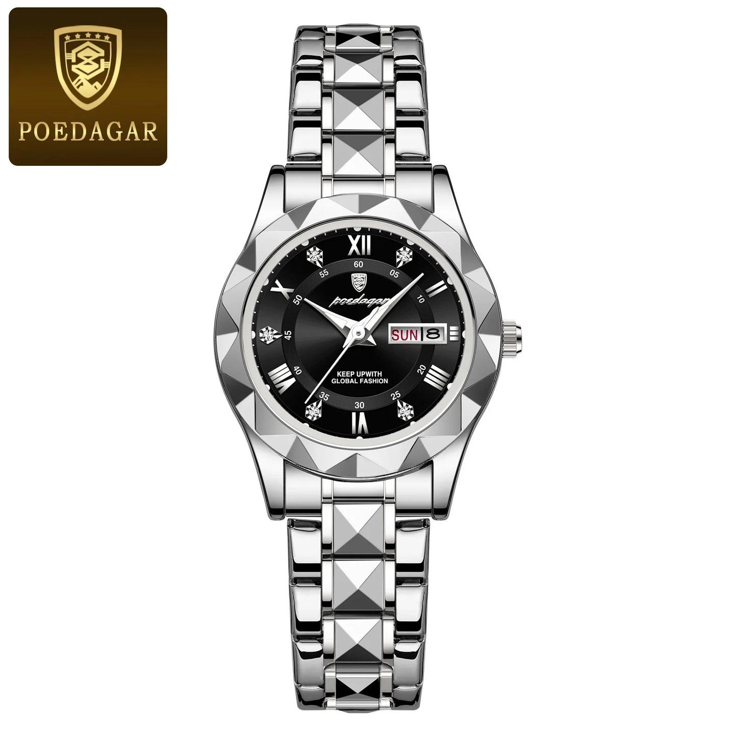 POEDAGAR  Quartz  for Ladies    Week   Women Watches Elegant Dress WristWatch+box
