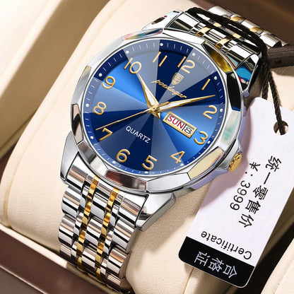 POEDAGAR Men‘s Watches Trend  Original Quartz  for Man Rhombus Mirror Waterpoof   Wristwatch  Week
