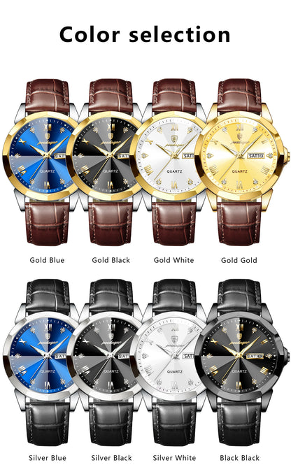 POEDAGAR  Man Wristwatch High Quality Quartz   Men     Week Leather  Watches