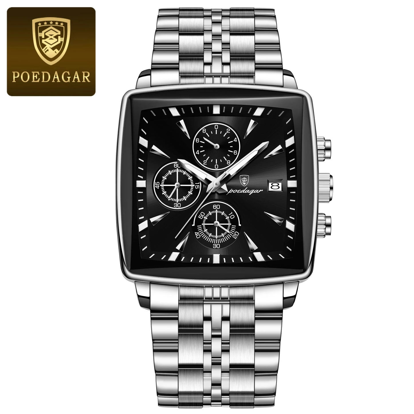 POEDAGAR  Men      Man Wristwatch Square   Quartz  Watches Reloj