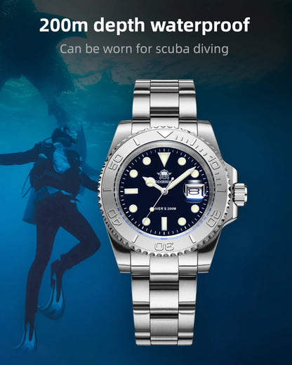 ADDIESDIVE Luxurious  Analog Quartz  BGW9  20 Bar   Diving   Men Watches H3