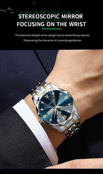 VA VOOM   Watches  Weekly Calendar    Night Light Top Brand Quartz  For Men