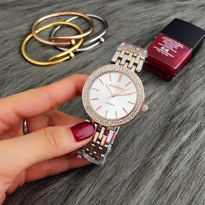 Watches    Rhinestone Women Quartz Wristwatches  Top Brand Ladies Bracelet zegarek damski