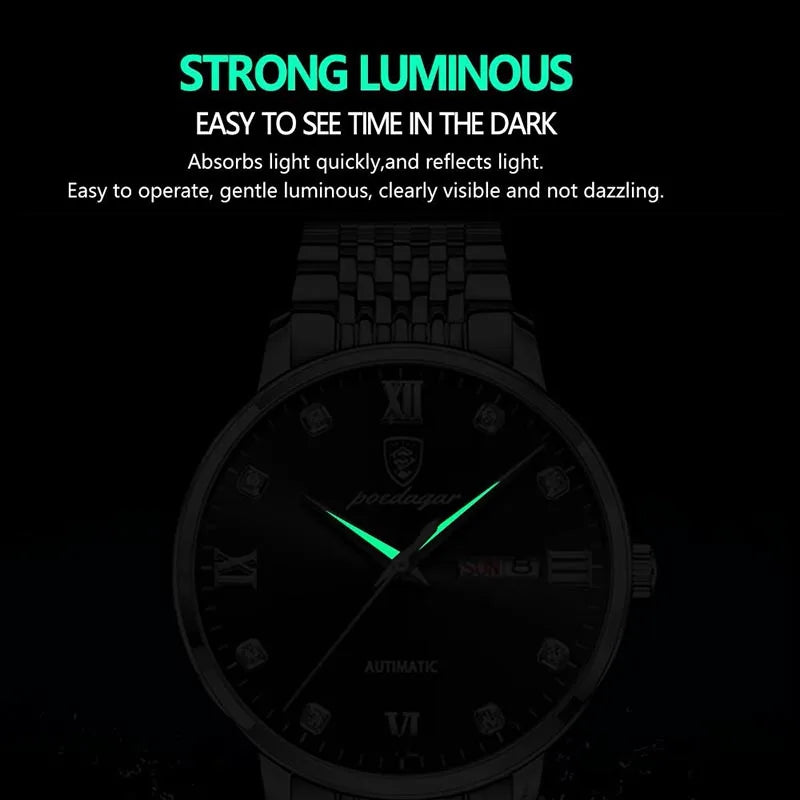 POEDAGAR   Men Quartz Wristwatch   Brand  Sport  Mens Watches Calendar Gifts Clocks