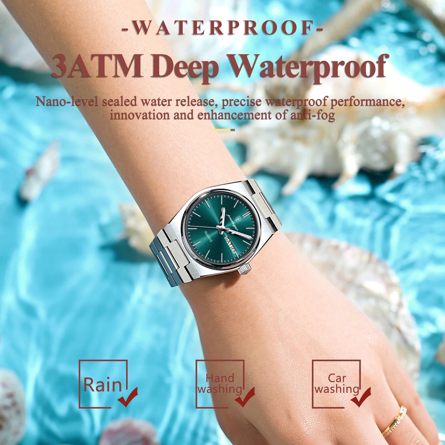 POEDAGAR   for Woman Ladies Elegant Quartz     Week    Watches
