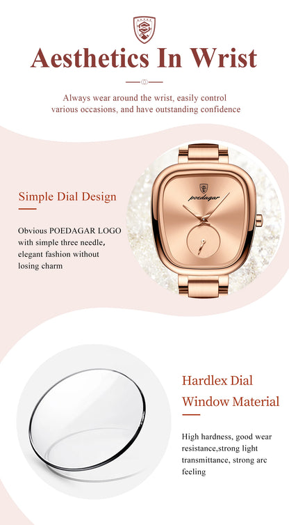 POEDAGAR  Ladies     Quartz  for Woman High Quality   Elegant  Watches