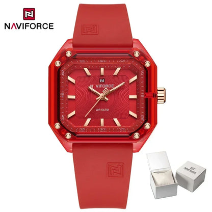 Style NAVIFORCE Watches for Women Silica Band  Quartz 50M  Wristwatch Casual Simple Personality Ladies