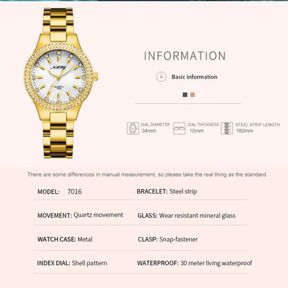 Elegant Casual Goldn  Crystal Diamond Inlaid    Silver  Quartz
