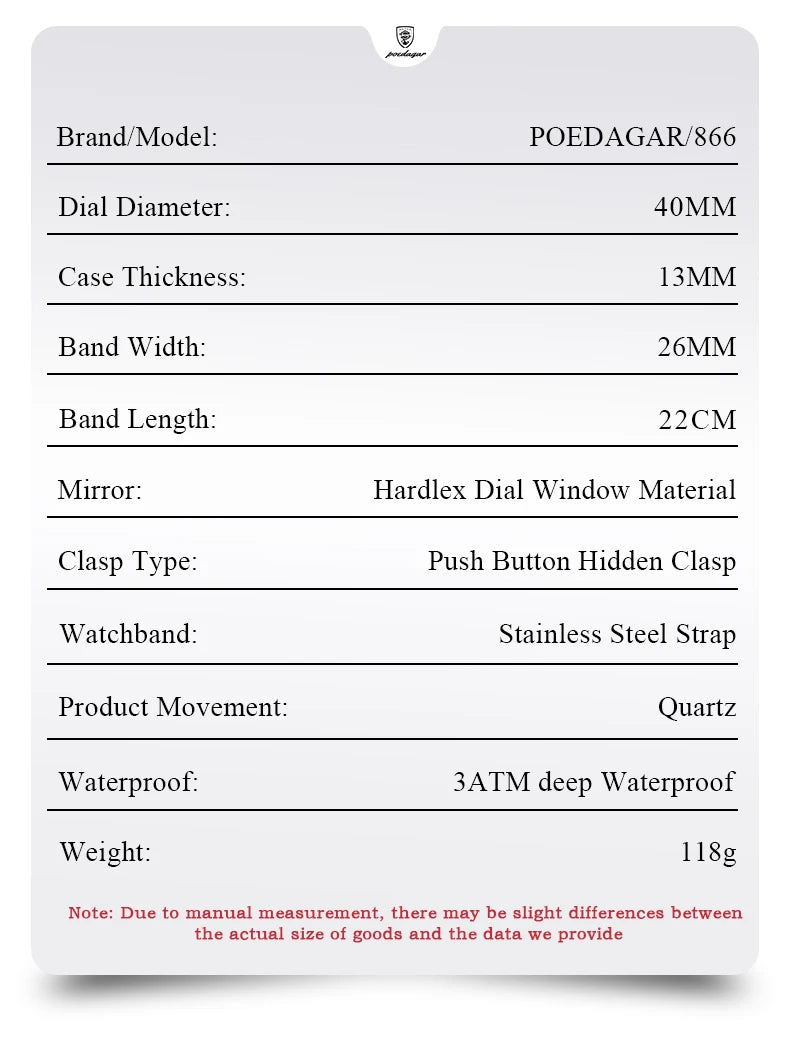 POEDAGAR  Men      Man Wristwatch Square   Quartz  Watches Reloj