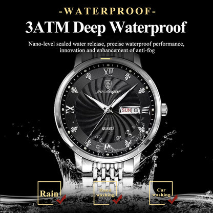 POEDAGAR  Brand Man     Week  Quartz Wristwatch     Men Watches