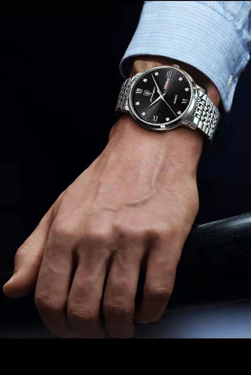 POEDAGAR   Men Quartz Wristwatch   Brand  Sport  Mens Watches Calendar Gifts Clocks
