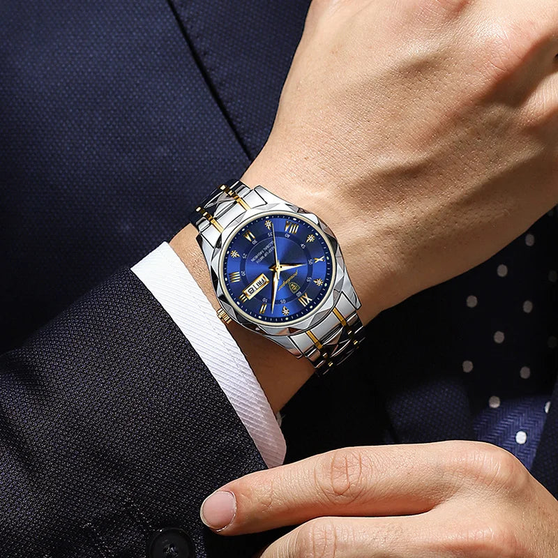 POEDAGAR Brand    Men Sport   Quartz Man   Strap  Calendar   Relógio