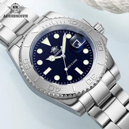 ADDIESDIVE Luxurious  Analog Quartz  BGW9  20 Bar   Diving   Men Watches H3