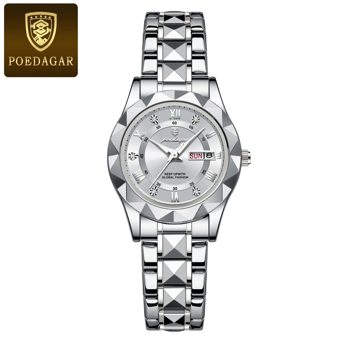 POEDAGAR  Quartz  for Ladies    Week   Women Watches Elegant Dress WristWatch+box