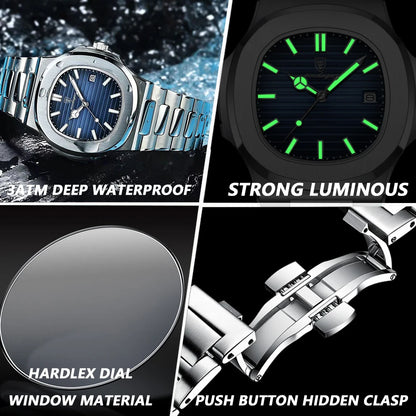 POEDAGAR           Square Quartz Men  reloj hombre