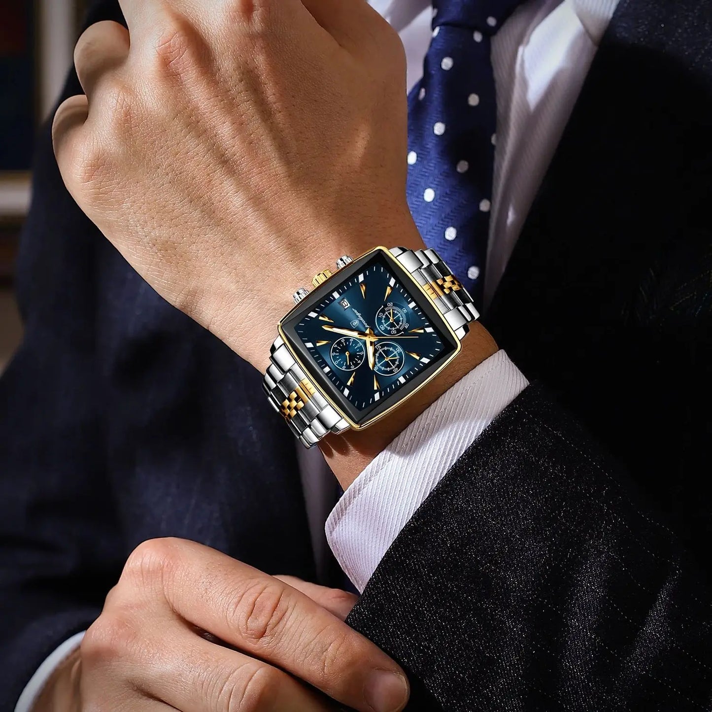 POEDAGAR  Men      Man Wristwatch Square   Quartz  Watches Reloj
