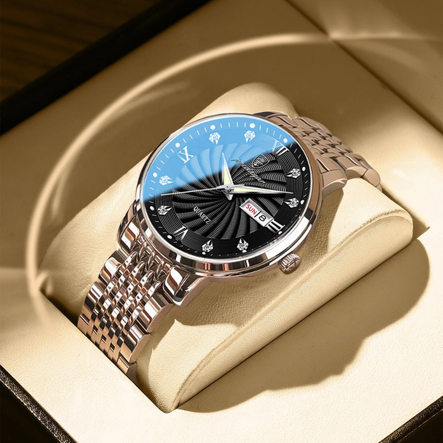 POEDAGAR  Brand Man     Week  Quartz Wristwatch     Men Watches