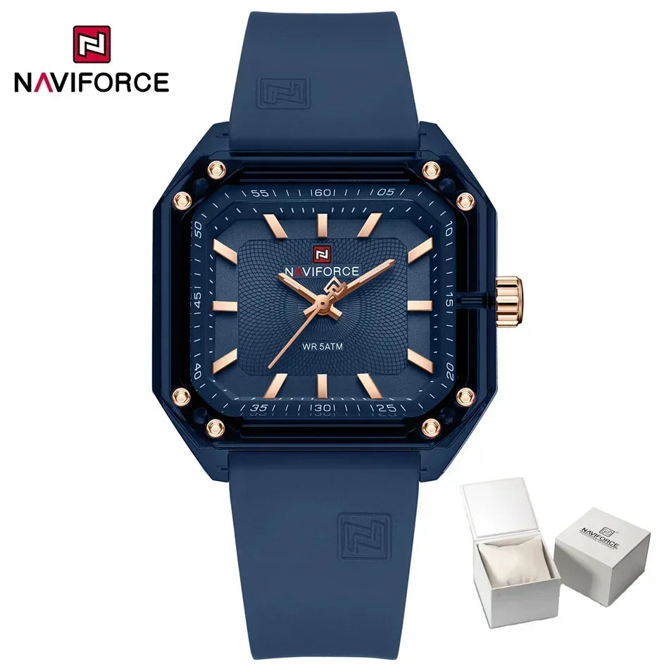 Style NAVIFORCE Watches for Women Silica Band  Quartz 50M  Wristwatch Casual Simple Personality Ladies
