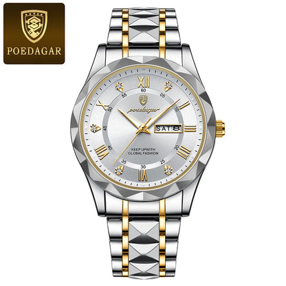 POEDAGAR Brand    Men Sport   Quartz Man   Strap  Calendar   Relógio