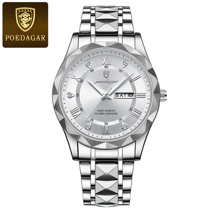 POEDAGAR Brand    Men Sport   Quartz Man   Strap  Calendar   Relógio