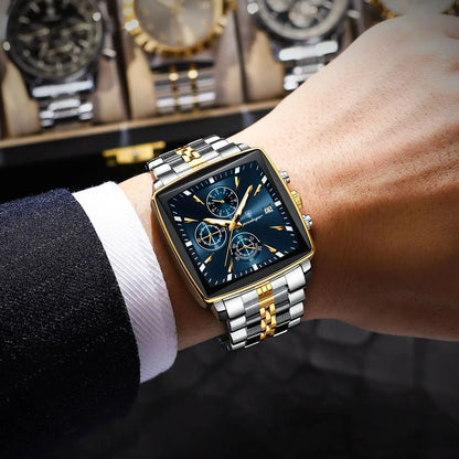 POEDAGAR  Men      Man Wristwatch Square   Quartz  Watches Reloj